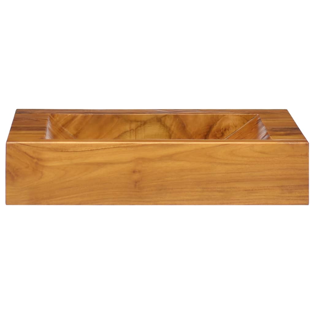 Waschbecken Massivholz Teak 50x35x10 cm