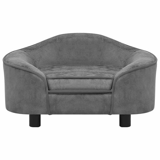 Hundesofa Grau 67x47x36 cm Plüsch