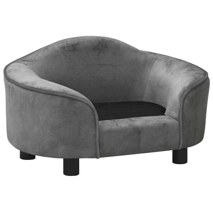 Hundesofa Grau 67x47x36 cm Plüsch