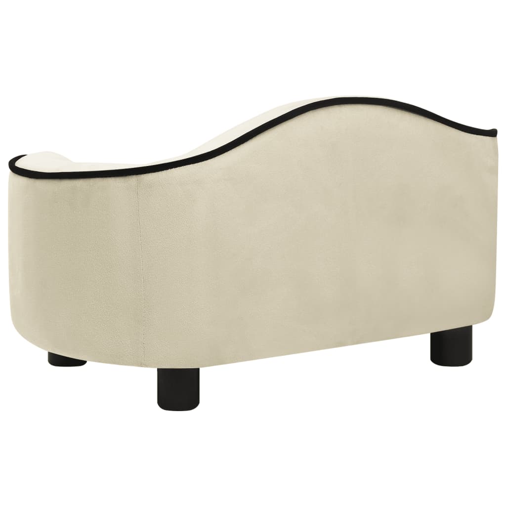 Hundesofa Creme 67x47x36 cm Plüsch