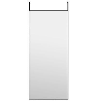 Türspiegel Schwarz 40x100 cm Glas und Aluminium