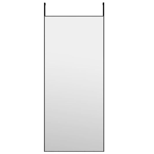 Türspiegel Schwarz 40x100 cm Glas und Aluminium