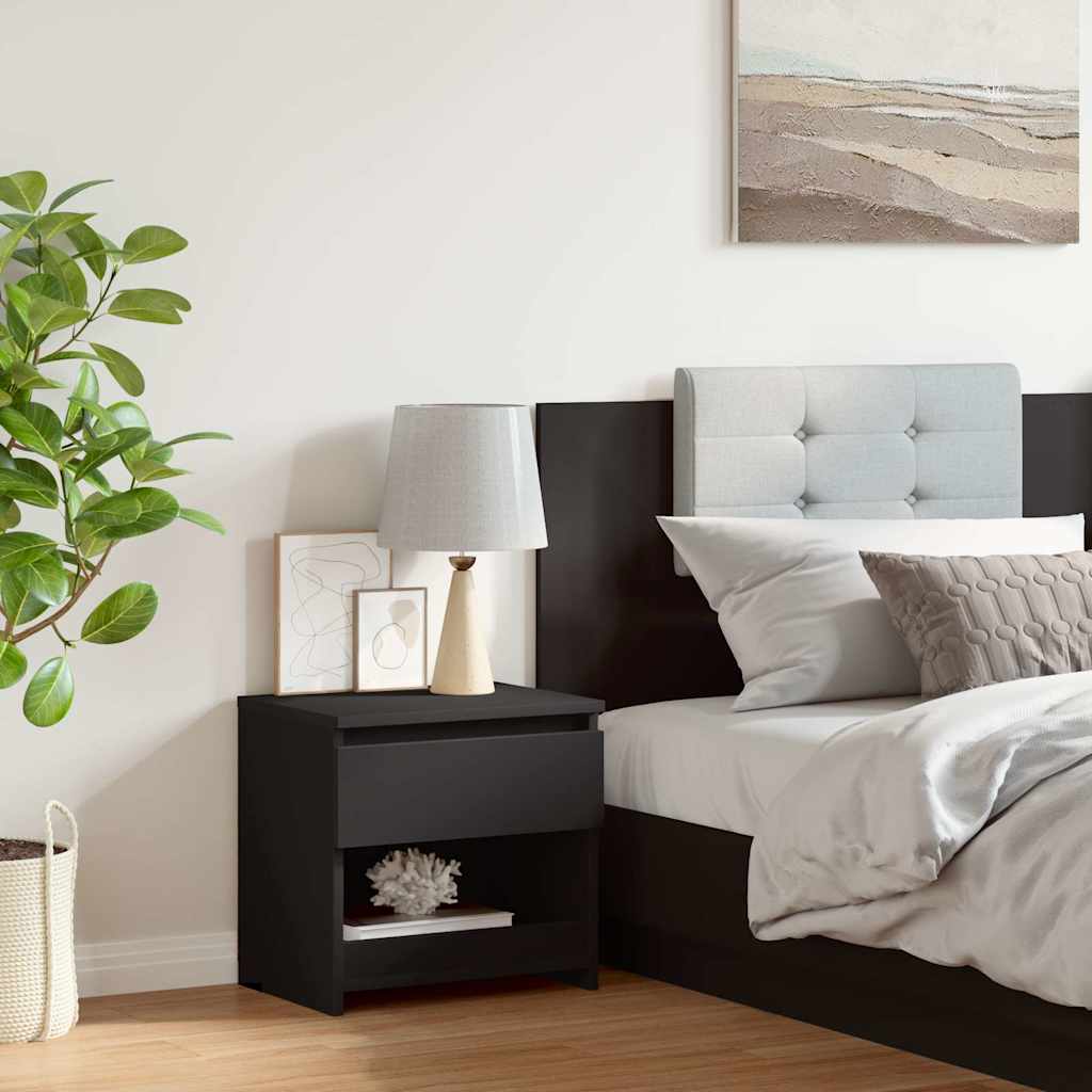 Nachttisch Schwarz 40x30x39 cm Holzwerkstoff