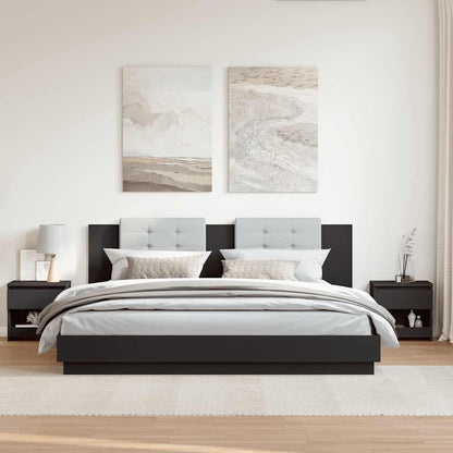 Nachttische 2 Stk. Schwarz 40x30x39 cm Holzwerkstoff