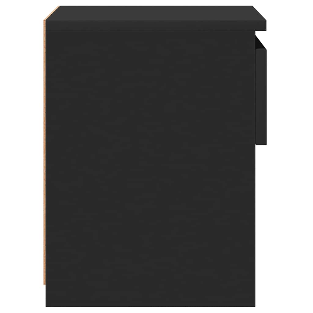 Nachttische 2 Stk. Schwarz 40x30x39 cm Holzwerkstoff