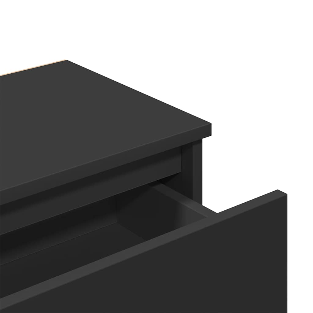 Nachttische 2 Stk. Schwarz 40x30x39 cm Holzwerkstoff