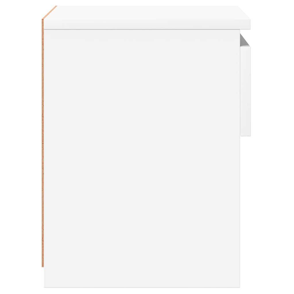 Nachttische 2 Stk. Hochglanz-Weiß 40x30x39 cm Holzwerkstoff