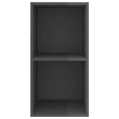 TV-Wandschrank Hochglanz-Grau 37x37x72 cm Holzwerkstoff