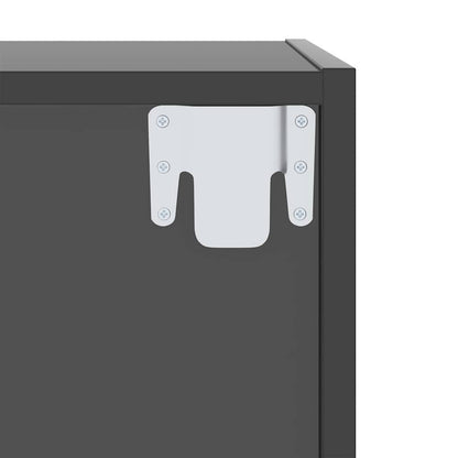 TV-Wandschrank Hochglanz-Grau 37x37x142,5 cm Holzwerkstoff