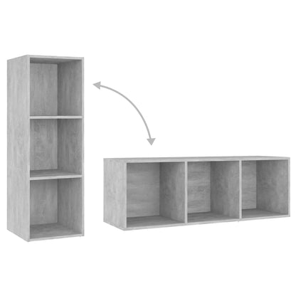 TV-Schrank Betongrau 107x35x37 cm Holzwerkstoff
