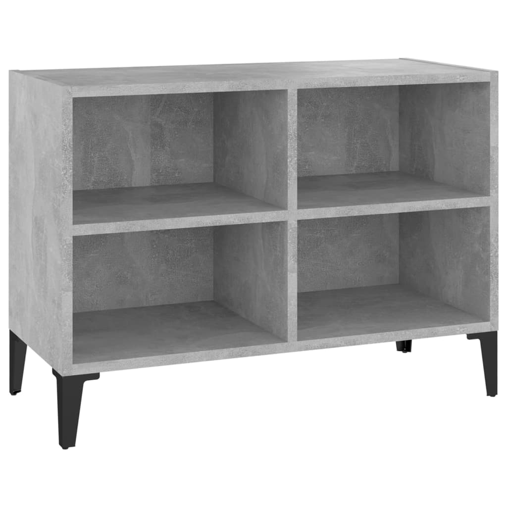 TV-Schrank mit Metallbeinen Betongrau 69,5x30x50 cm