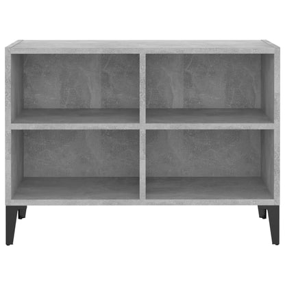 TV-Schrank mit Metallbeinen Betongrau 69,5x30x50 cm