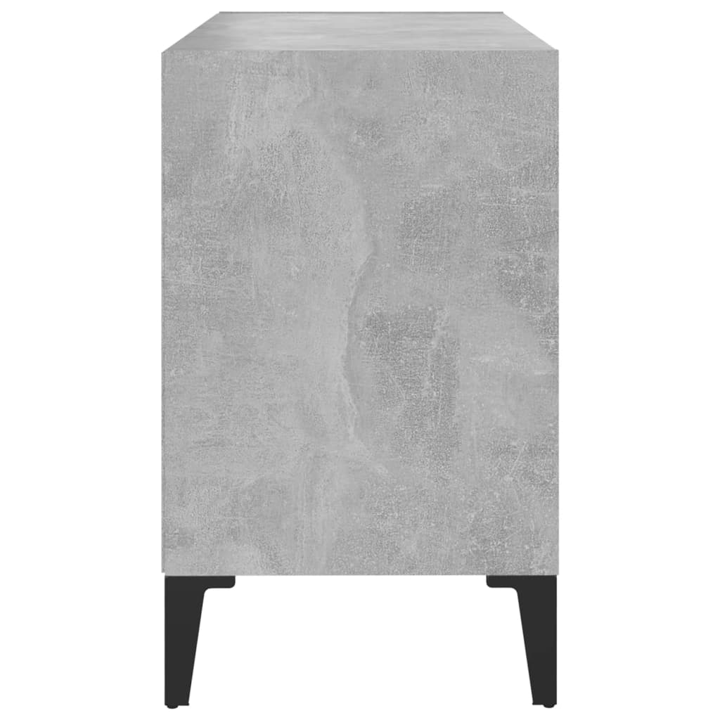 TV-Schrank mit Metallbeinen Betongrau 69,5x30x50 cm