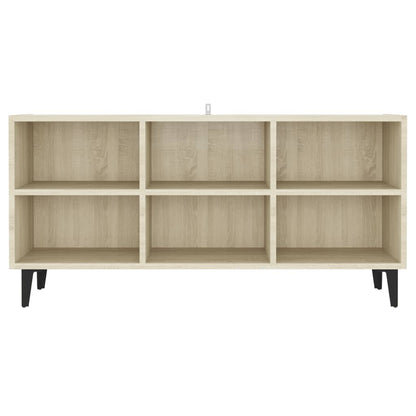 TV-Schrank mit Metallbeinen Sonoma-Eiche 103,5x30x50 cm