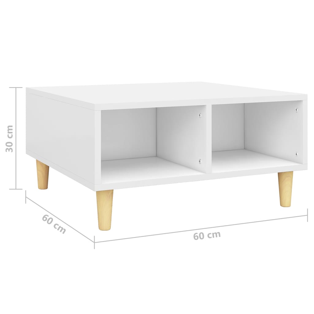 Couchtisch Weiß 60x60x30 cm Holzwerkstoff