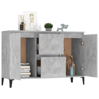 Sideboard Betongrau 102x35x70 cm Holzwerkstoff