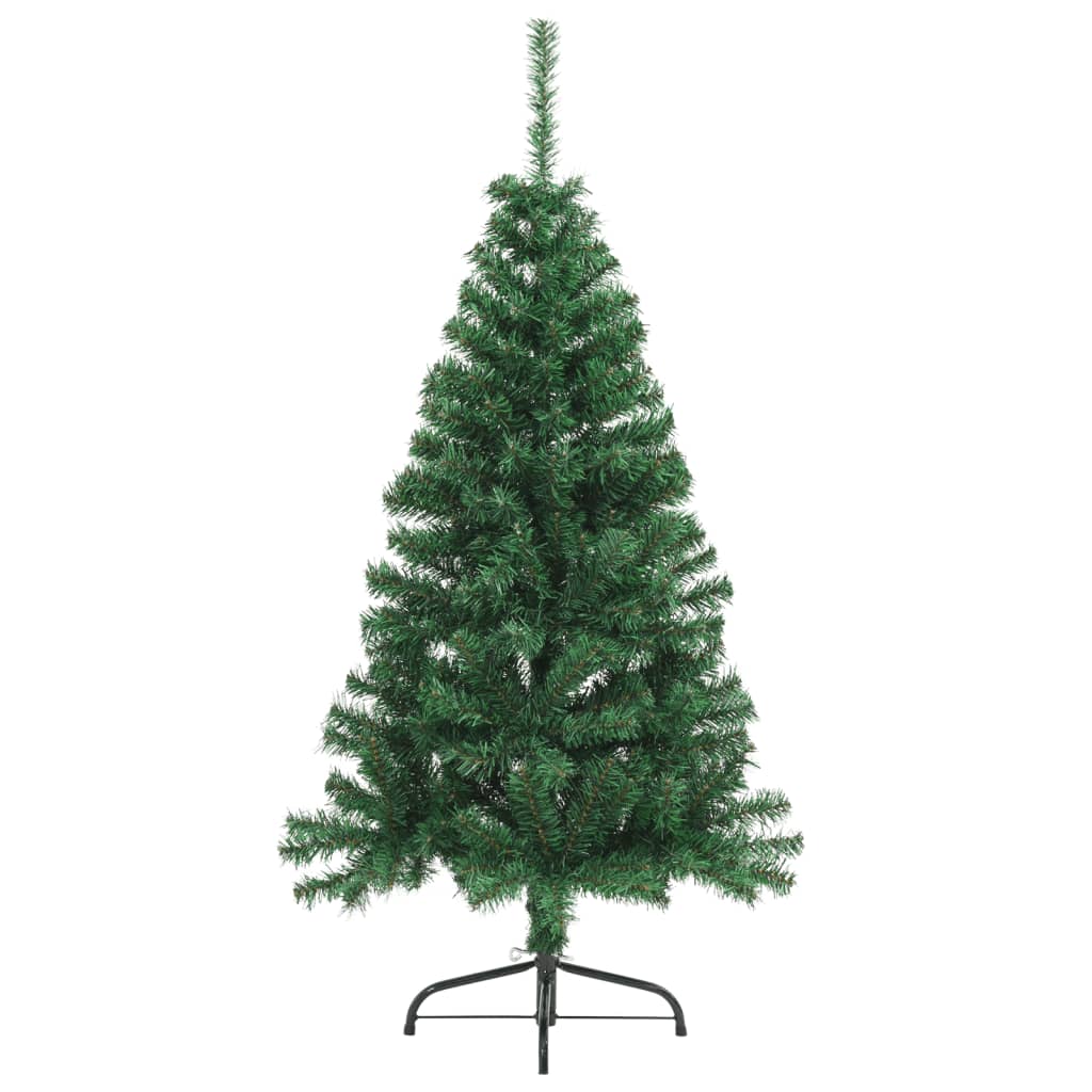 Künstlicher Halb-Weihnachtsbaum mit Ständer Grün 120 cm PVC