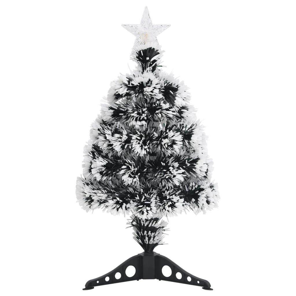 Weihnachtsbaum mit Beleuchtung Grün und Weiß 64cm Glasfaser