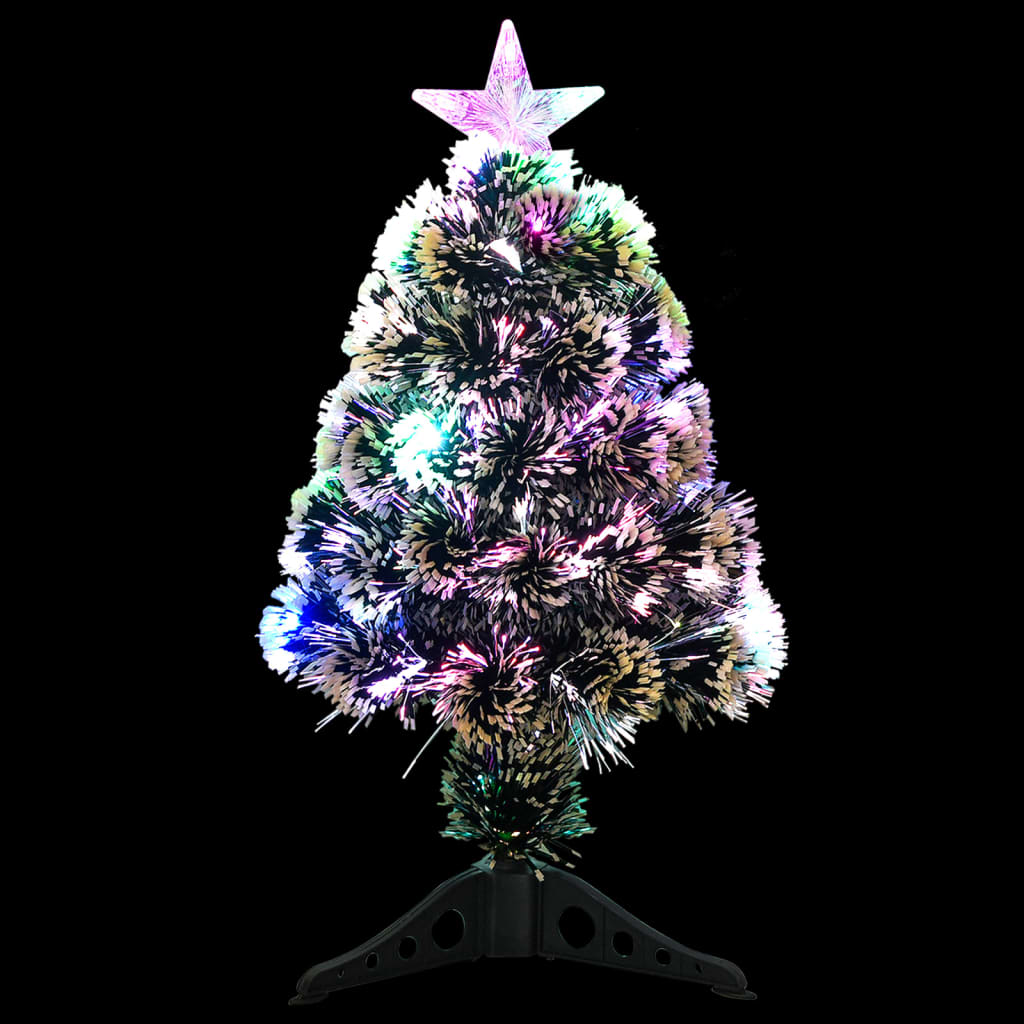Weihnachtsbaum mit Beleuchtung Grün und Weiß 64cm Glasfaser
