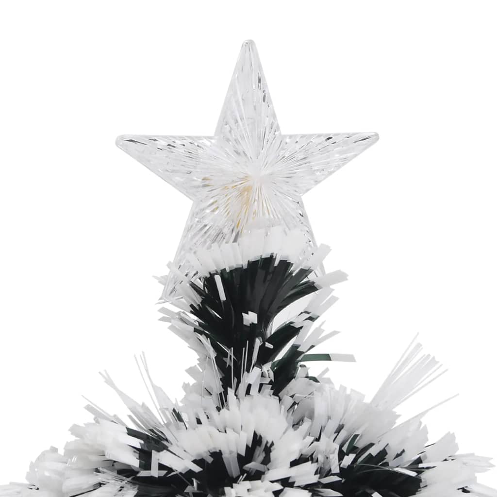 Weihnachtsbaum mit Beleuchtung Grün und Weiß 64cm Glasfaser