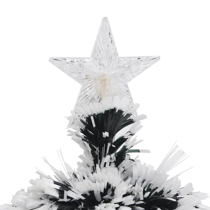 Weihnachtsbaum mit Beleuchtung Grün und Weiß 64cm Glasfaser