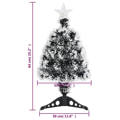 Weihnachtsbaum mit Beleuchtung Grün und Weiß 64cm Glasfaser