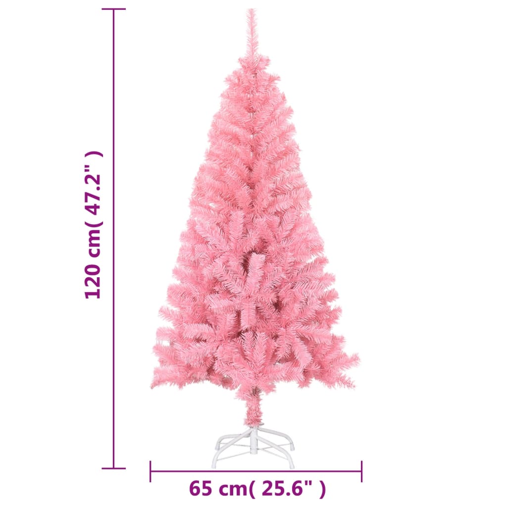 Künstlicher Weihnachtsbaum mit Ständer Rosa 120 cm PVC