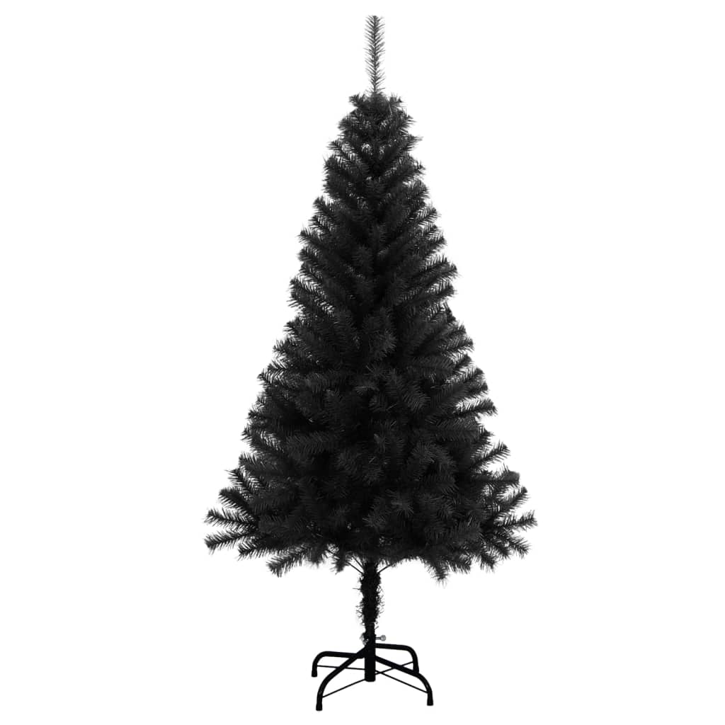 Künstlicher Weihnachtsbaum mit Ständer Schwarz 120 cm PVC