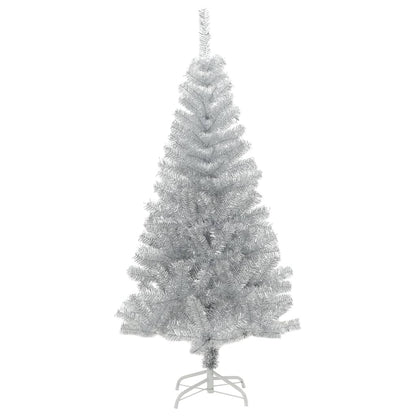 Künstlicher Weihnachtsbaum mit Ständer Silber 120 cm PET