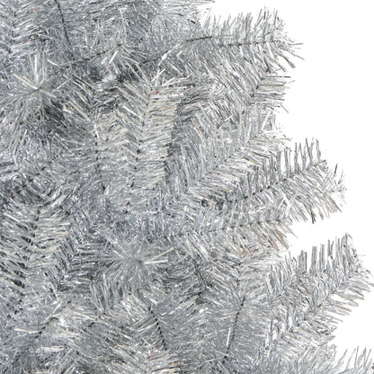 Künstlicher Weihnachtsbaum mit Ständer Silber 120 cm PET
