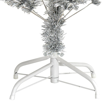 Künstlicher Weihnachtsbaum mit Ständer Silber 120 cm PET