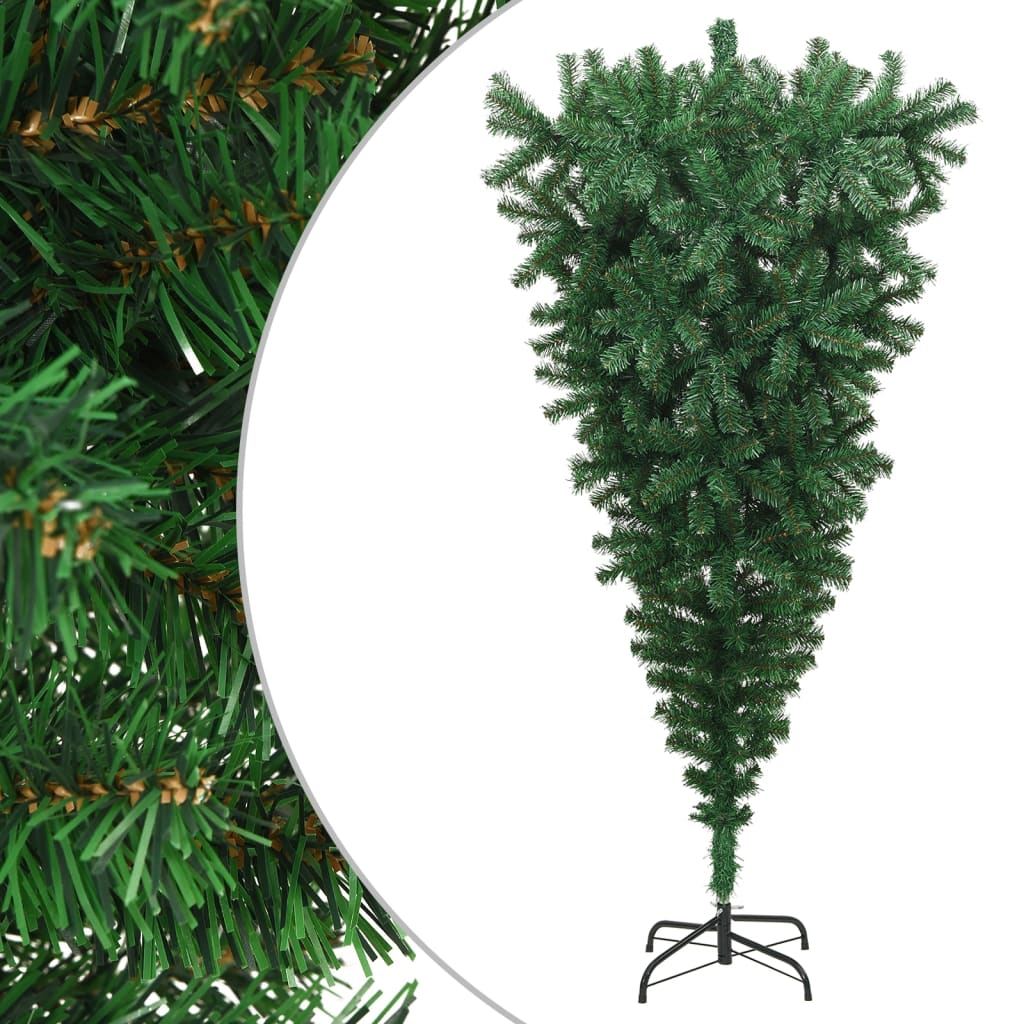 Künstlicher Weihnachtsbaum mit Ständer Umgekehrt Grün 180 cm