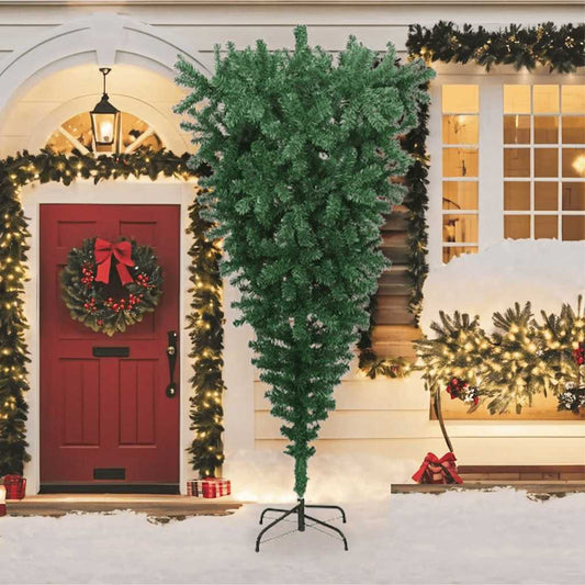 Künstlicher Weihnachtsbaum mit Ständer Umgekehrt Grün 240 cm