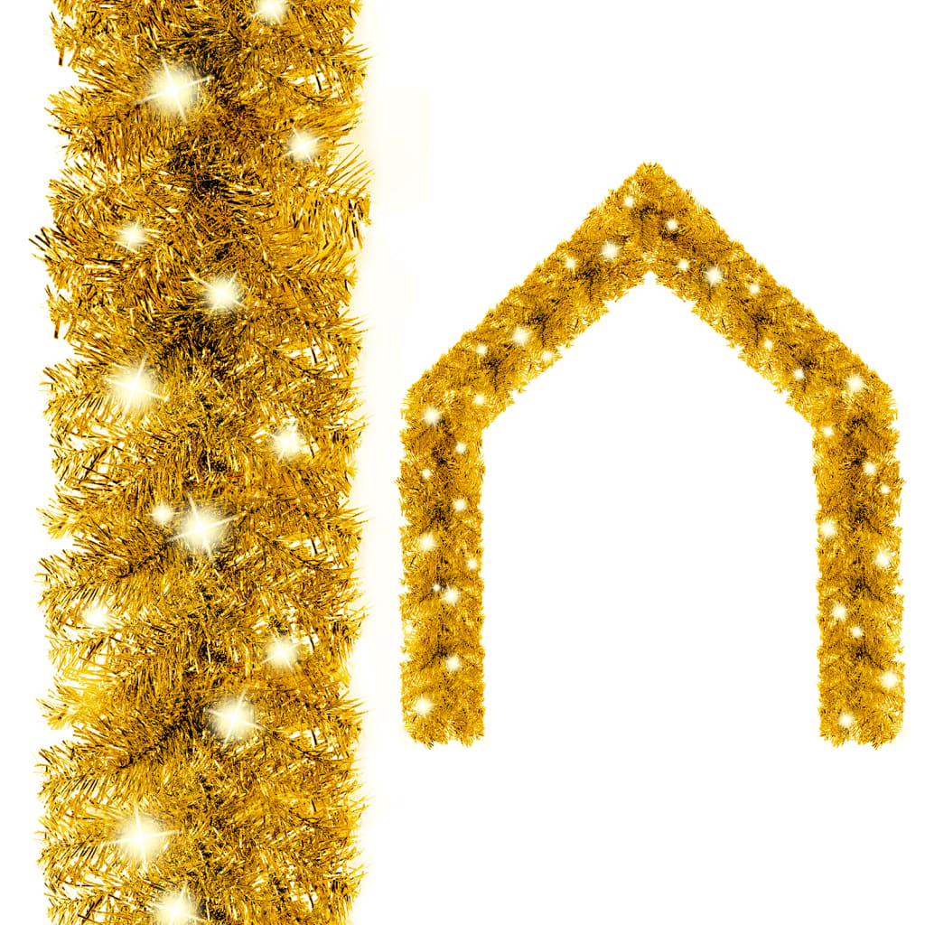 Weihnachtsgirlande mit LED 5 m Golden