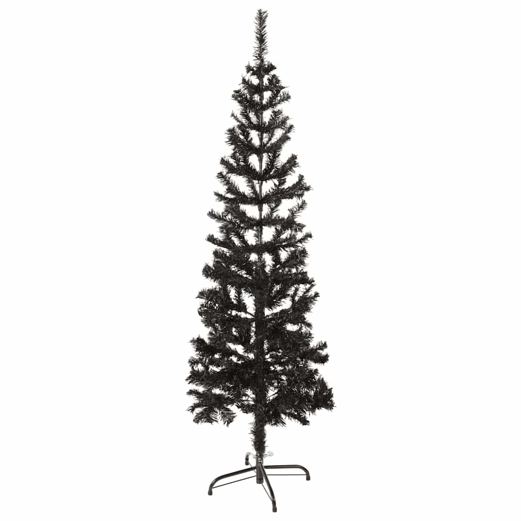 Schlanker Weihnachtsbaum Schwarz 150 cm