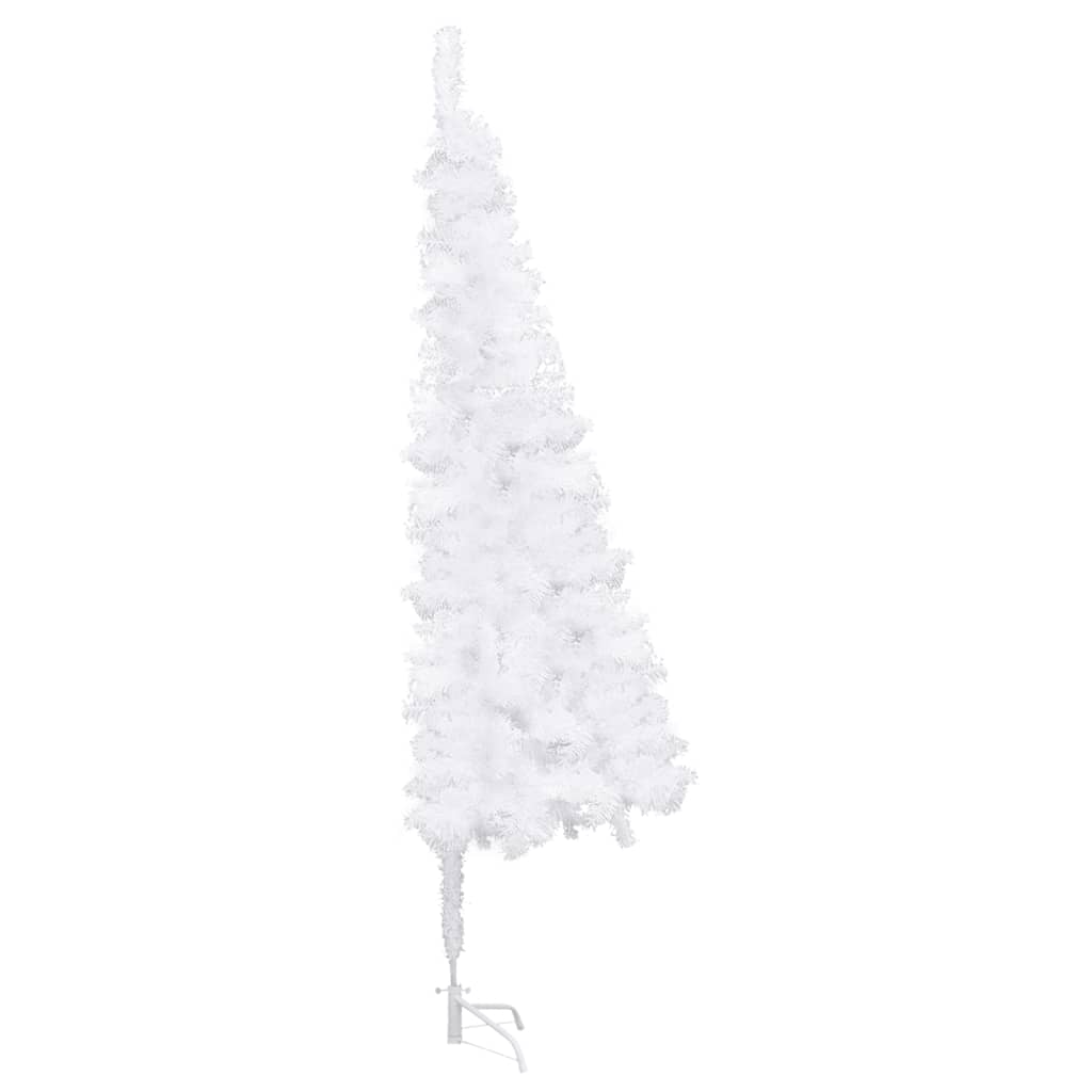 Künstlicher Eck-Weihnachtsbaum Weiß 180 cm PVC