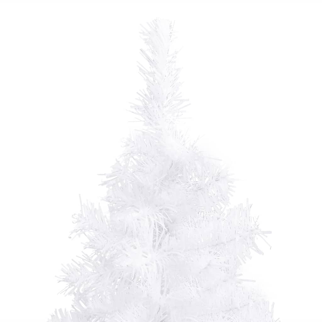 Künstlicher Eck-Weihnachtsbaum Weiß 180 cm PVC