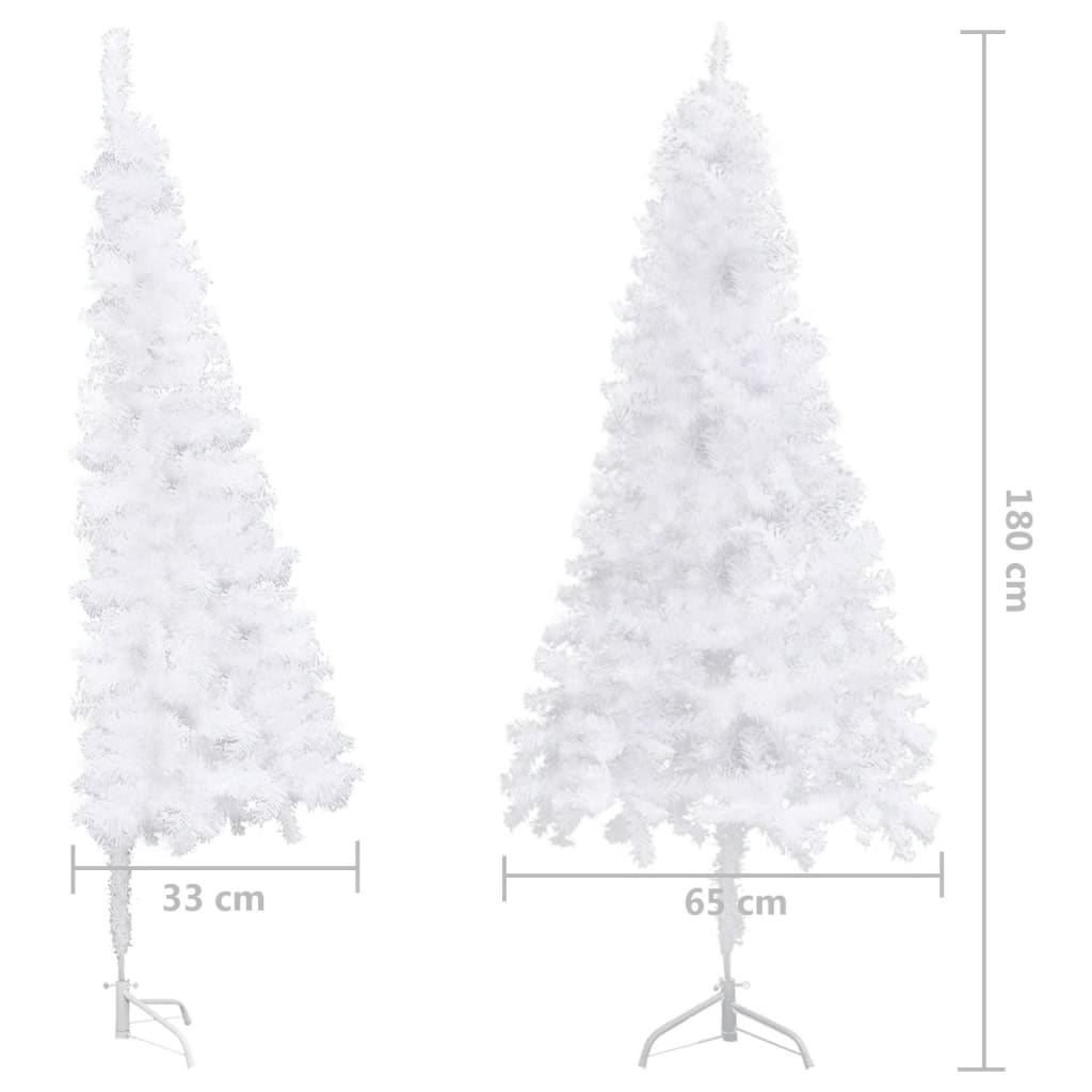 Künstlicher Eck-Weihnachtsbaum Weiß 180 cm PVC