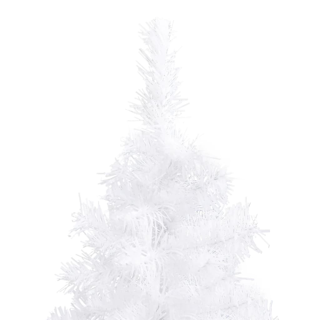 Künstlicher Eck-Weihnachtsbaum Weiß 240 cm PVC