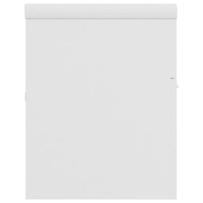 Waschbeckenunterschrank mit Einbaubecken Weiß Holzwerkstoff