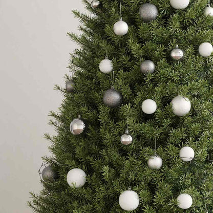 120-tlg. Weihnachtskugeln mit Weihnachtsbaumspitze 300 LEDs