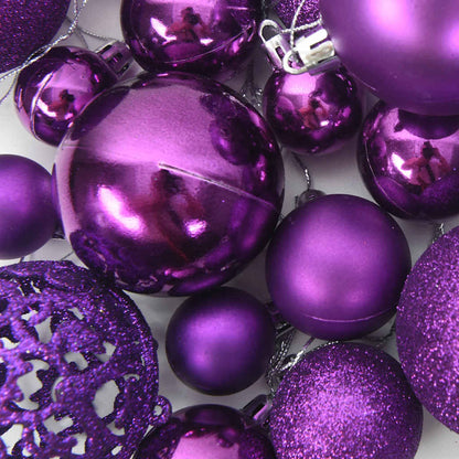 100-tlg. Weihnachtskugel-Set Lila
