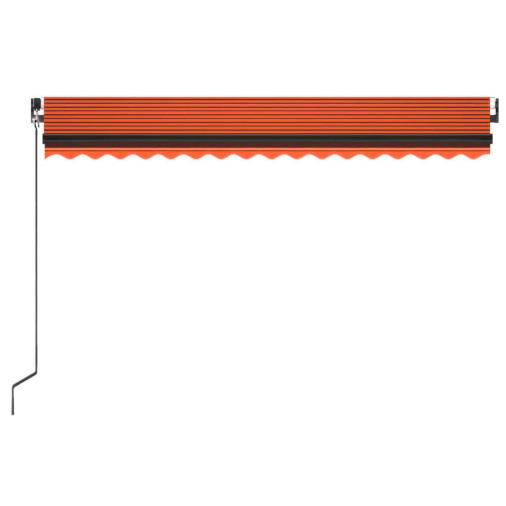 Markise Manuell Einziehbar 400x350 cm Orange und Braun