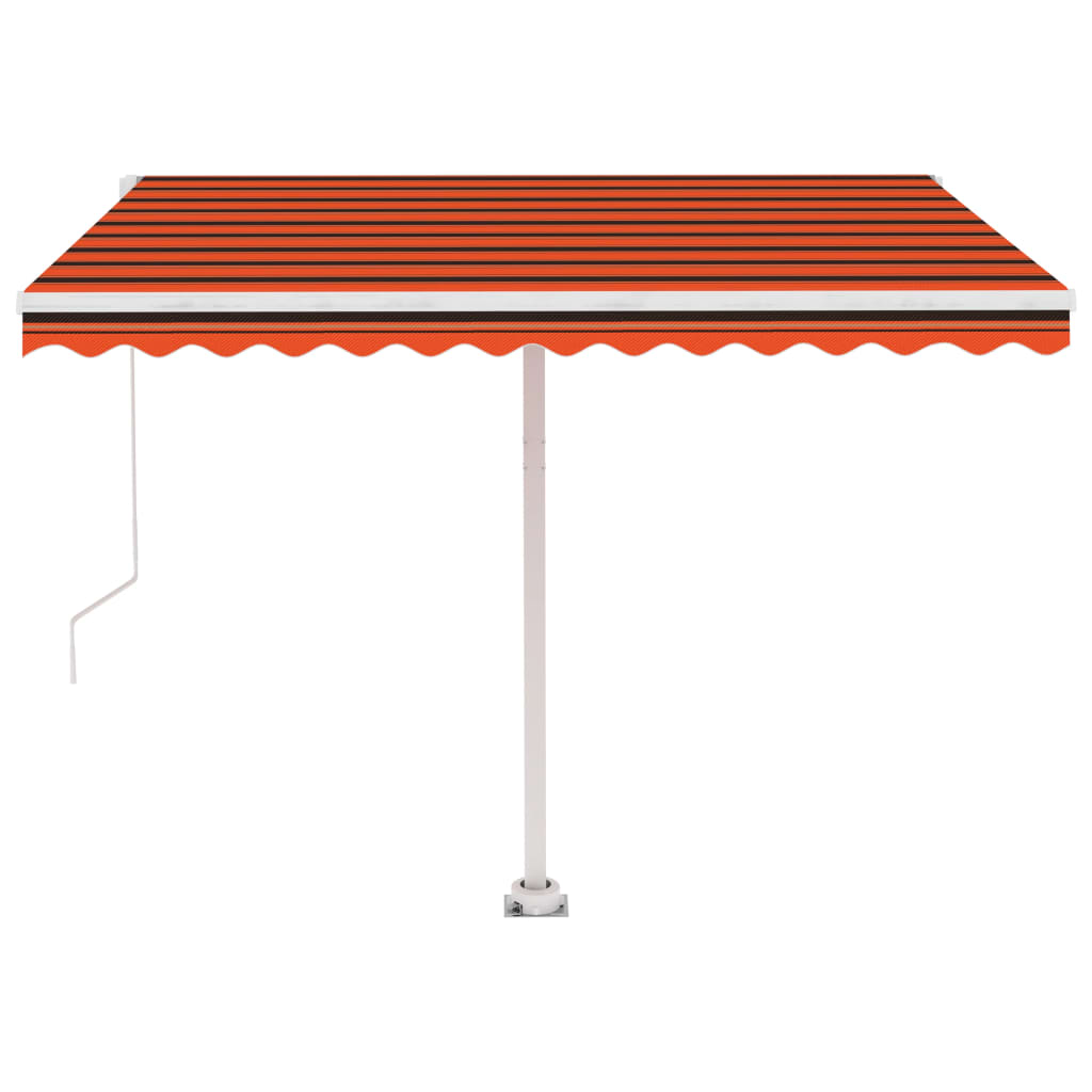 Standmarkise Manuell Einziehbar 300x250 cm Orange/Braun