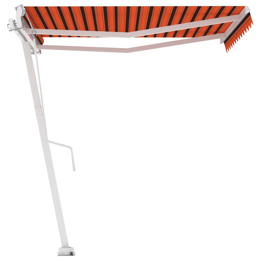 Standmarkise Manuell Einziehbar 300x250 cm Orange/Braun