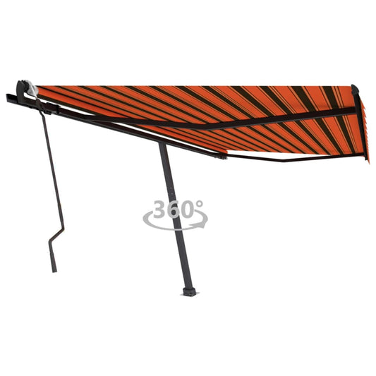 Standmarkise Manuell Einziehbar 400x300 cm Orange/Braun