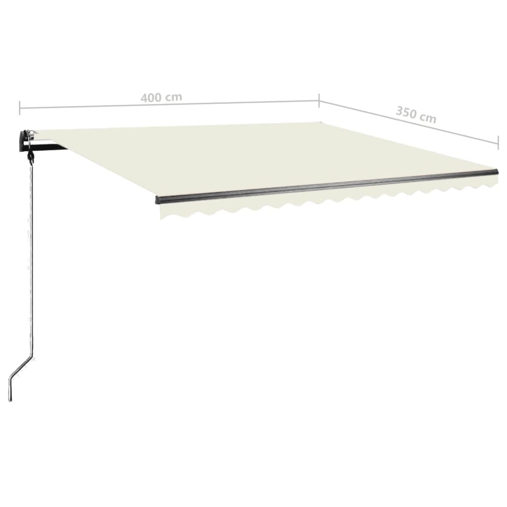 Standmarkise Manuell Einziehbar 400x350 cm Creme