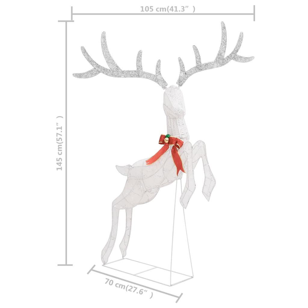 LED-Rentier Fliegend Weihnachtsdeko 120 LEDs Weiß Kaltweiß