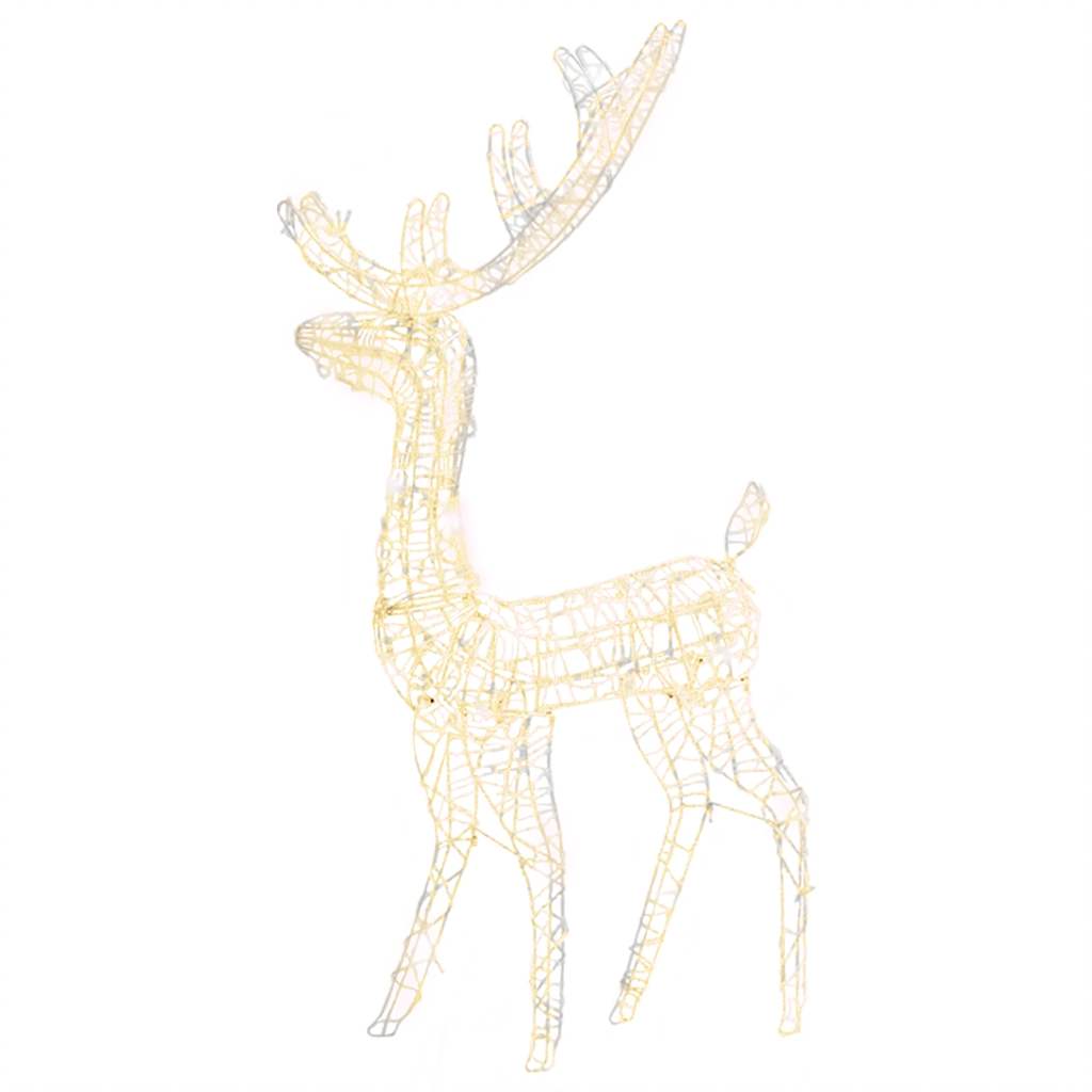 LED-Rentier Acryl Weihnachtsdekoration 140 LEDs 120 cm Warmweiß