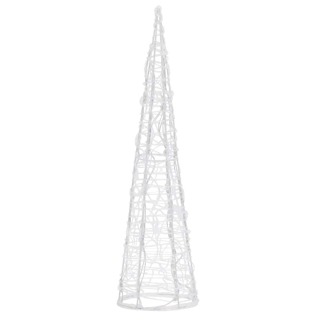 LED-Kegel Acryl Weihnachtsdeko Pyramide Bunt 60 cm